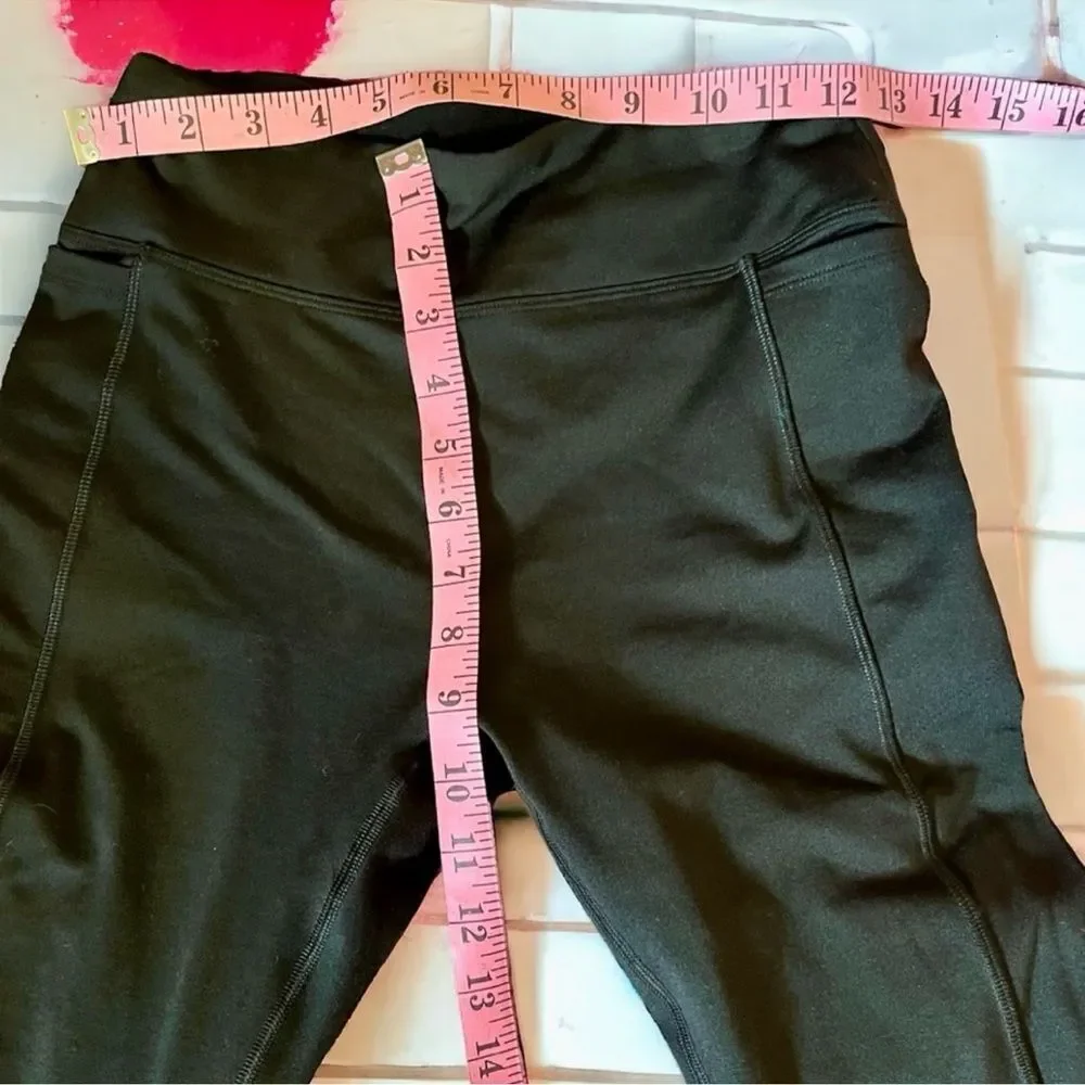 PINK Victoria’s Secret COZY Leggings Black High Waist Fleece Lined Activewear S